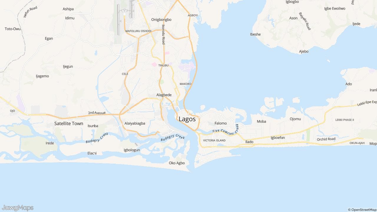 Map of Lagos ferry network